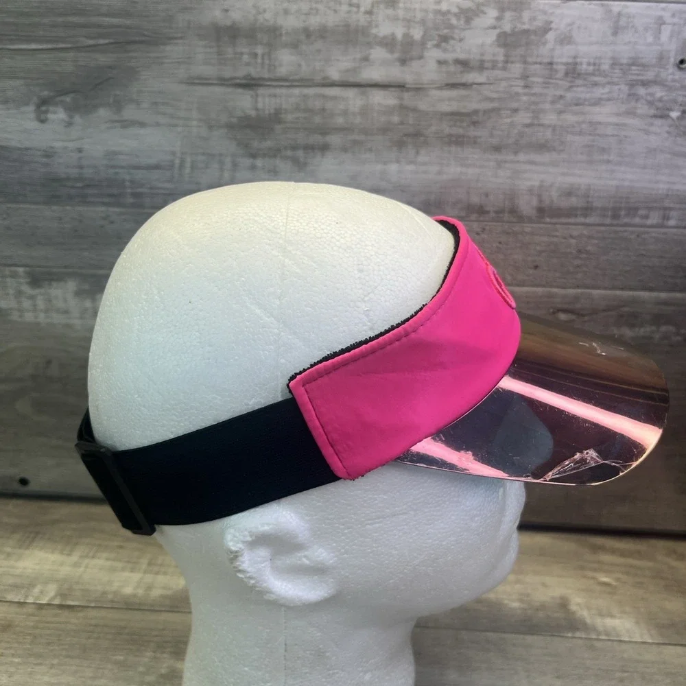 Alo Airlift Solar Visor Hot Pink With A Reflective Holographic Brim New